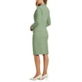 thumbnail image 4 of INSPIRE CHIC Women's Suit Sets Long Sleeves Blazer and Pencil Skirt Two Pieces Work Outfits XL Sea Green, 4 of 7