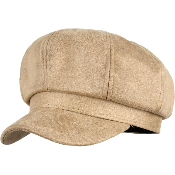 YooGuoGuo Women Faux Suede Newsboy Cap Paperboy Painter Visor Hat