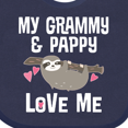 thumbnail image 4 of Inktastic Grammy and Pappy Love Me Sloth Boys or Girls Baby Bib, 4 of 4