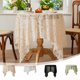 thumbnail image 1 of Mantel de Mesa de Centro Estilo Francés con Encaje Calado | Beige, Poliéster, 140 X 100 Cm | Mantel Redondo Decorativo | 1 Unidad, 1 of 6