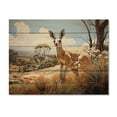 thumbnail image 3 of Designart "Pastoral Scenes with Bound Kangaroos I" Animals Print on Natural Pine Wood, 3 of 5