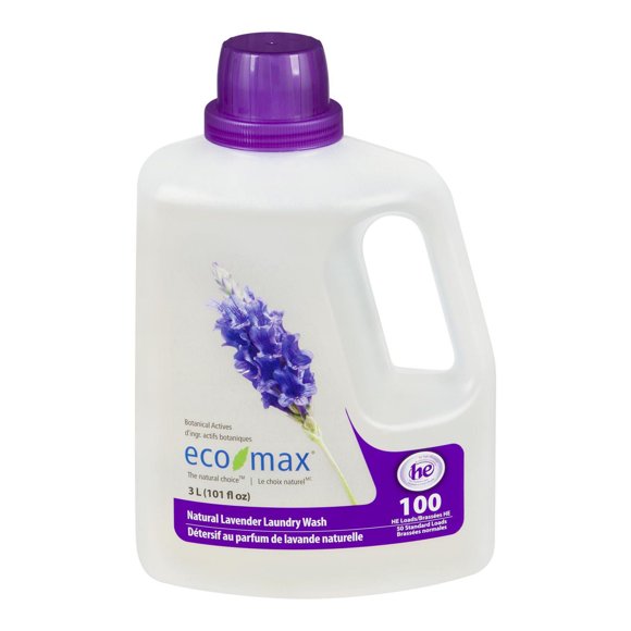 Eco-Max Natural Lavender Laundry Wash, 3 Litres, 100 Wash Loads