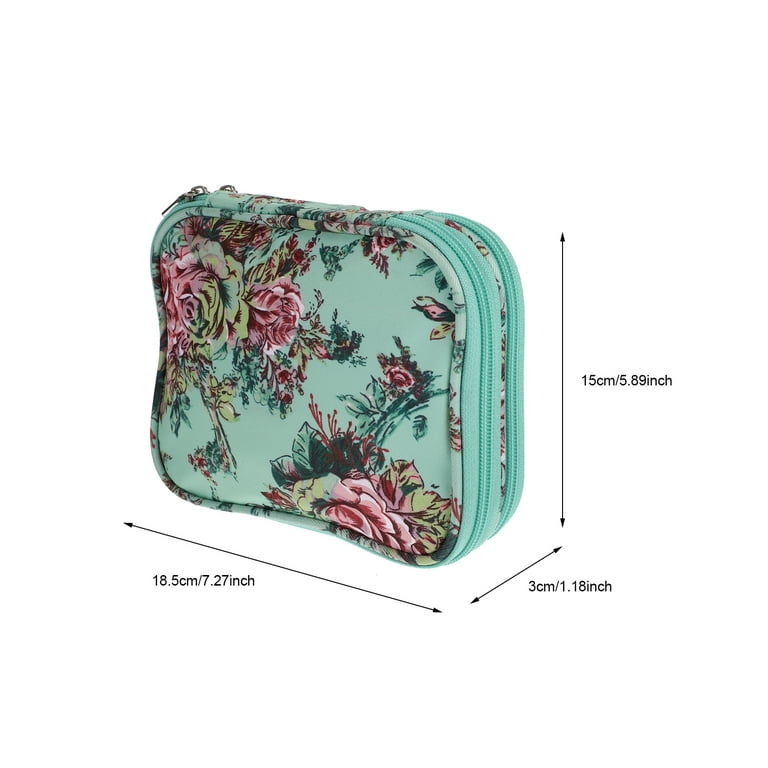 Crochet Hook Case Zipper Crochet Hook Bag Knitting Needle Bag  Multi-function Needle Organizer 