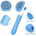 thumbnail image 2 of Cepillo para perros (azul), cepillo autolimpiante para perros y gatos, herramienta de aseo para mascotas que elimina suavemente el pelo suelto y enredado de las alfombras, utilizado para masajes y aut, 2 of 5