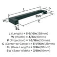 thumbnail image 5 of Amerock Monument 5-1/16 inch Center-to-Center Matte Black Cabinet Pull, 10 Pack, 5 of 7