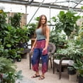 thumbnail image 6 of Happy Trunks New Harem Pants Womens Plus Hippie Bohemian Yoga Elephant - High Waisted Baggy Pants for Women (Small, Purple Honeycomb), 6 of 7