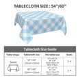 thumbnail image 2 of ZNDUO Square Waterproof Table Cloth, Washable Wrinkle Resistant Blue Simple Plaid Texture Pattern Polyester Table Cover, 60"x60", 2 of 8