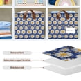 thumbnail image 4 of Yayeee Foldable Storage Basket for Shelves Waterproof Cloth Bins with Handles, Elegant Daisy Pattern, 4 of 7