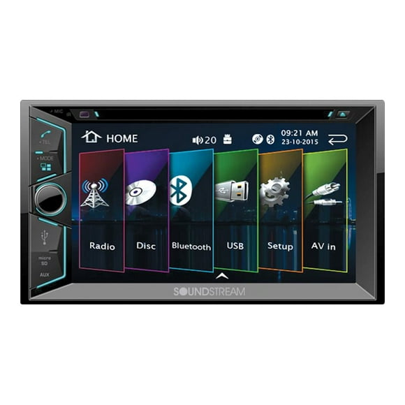 Soundstream VR-624B - DVD receiver - display - 6.2" - touch screen - in-dash unit - Double-DIN