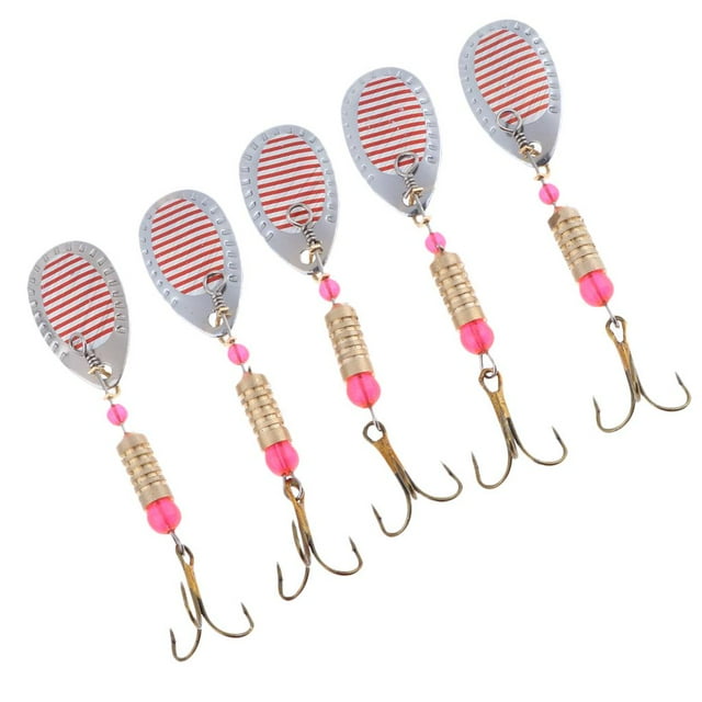 5 Piezas de Señuelos de Pesca de Anzuelos Cebos Cucharas para Trucha de Salmón Bajo Agua Dulce 01