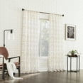 thumbnail image 4 of No. 918 Kaz Embroidered Retro Curves Sheer Curtain Panel, 1-Piece Rod Pocket Indoor Window Panel, 50”x63", Champagne, 4 of 7