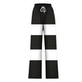 thumbnail image 4 of Women's Gradient Printed Wide Leg Pants High Waisted Drawstring Casual Trousers with Pockets, 4 of 4