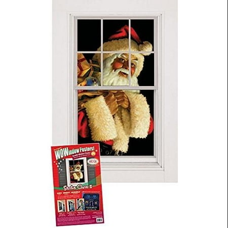 Wowindow Posters Santa Claus Jolly Christmas Window 34 5 X60 Backlit Poster Walmart Com Walmart Com