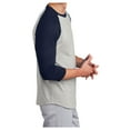 thumbnail image 3 of Yellow Rooster Men's Colorblock Raglan Jersey Heather Grey/ Navy XL, 3 of 6