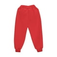 thumbnail image 5 of Unisex Kids Casual 2-Piece Tracksuit Set 5-14Y, Quarter-Zip Soft Polyester Pullover & Jogger Pants, Red,Size 5 T, 5 of 9