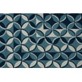 thumbnail image 2 of 8ft Round Water Resistant, Large Indoor Outdoor Rugs for Patios, Front Door Entry, Entryway, Deck, Porch, Balcony | Outside Area Rug for Patio | Navy, Geometric | Size: 7'10'' Round, 2 of 5