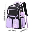 thumbnail image 2 of Sac à Dos Grande Capacité pour Filles Résistant à l'Eau Compartiments Multiples Sangles Rembourrées Durables Réglables pour École Usage Quotidien, 2 of 5