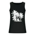 thumbnail image 4 of Dagegui Hawaiian Tank Tops for Men Fashion Palm Tree Graphic Sleeveless Workout Tanks Big and Tall Crewneck T-Shirts Casual Beach Tank Top Black 2XL, 4 of 5