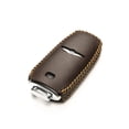 thumbnail image 4 of Vitodeco Leather Smart Key Fob Case Cover Protector Compatible with Genesis GV70, GV80, G70, G80 (2021-2025 Models) - 8-Button, Brown, 4 of 6