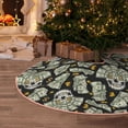 thumbnail image 5 of Sikiie Skull with Dollar Nativity Christmas Tree Skirt, Jesus Christian Winter Holiday Tree Mat Decoration(30-48IN)48", 5 of 6