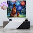 thumbnail image 4 of Happy New Year Rhodesian Ridgeback Family Cheer Winter Midnight Firework Tapestry Ridgebacks Dog Lover Gifts Wall Hanging Backdrop Home Decor - 02025, 4 of 5