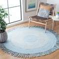 thumbnail image 2 of SAFAVIEH Cape Cod Alicia Geometric Polyester Area Rug, Blue/Grey, 7' x 7' Round, 2 of 7