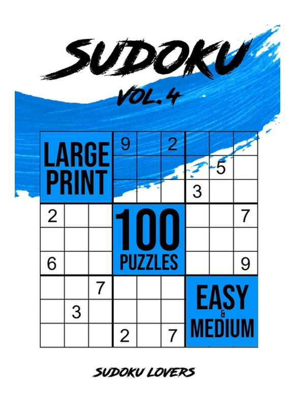 Easy Sudoku Books: Sudoku Large Print: 100 Easy and Medium Puzzles (Paperback)