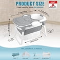 thumbnail image 2 of Mohsoe Portable Foldable Bathtub 40.6 x 23.6 x 29.5 Inch, Collapsible Soaking Tub with Drain Pipe & Lid, 360° Heat Preservation, Ice Bath Hot Bath Sauna, for Home Travel Camping, 2 of 9