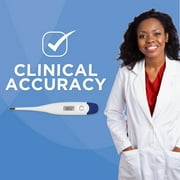 Veridian 60-Second Digital Thermometer | Fever Alert, Memory Recall | Rigid Tip | Water-Resistant | Case + Probe Covers
