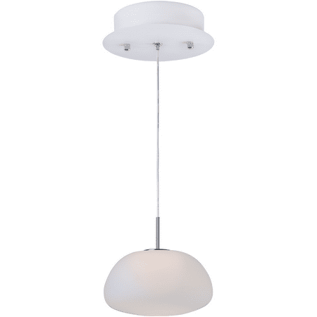 

Pendants 1 Light With White Finish Metal Glass Material PCB Bulb 6 inch 4.8 Watts