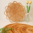 thumbnail image 6 of Wall Basket Decor Handmade Hanging Wall Baskets Woven Seagrass Rattan Wall Decor Flat Round Wall Decor For Art Bedroom Living Room Farmhouse Home, 6 of 7