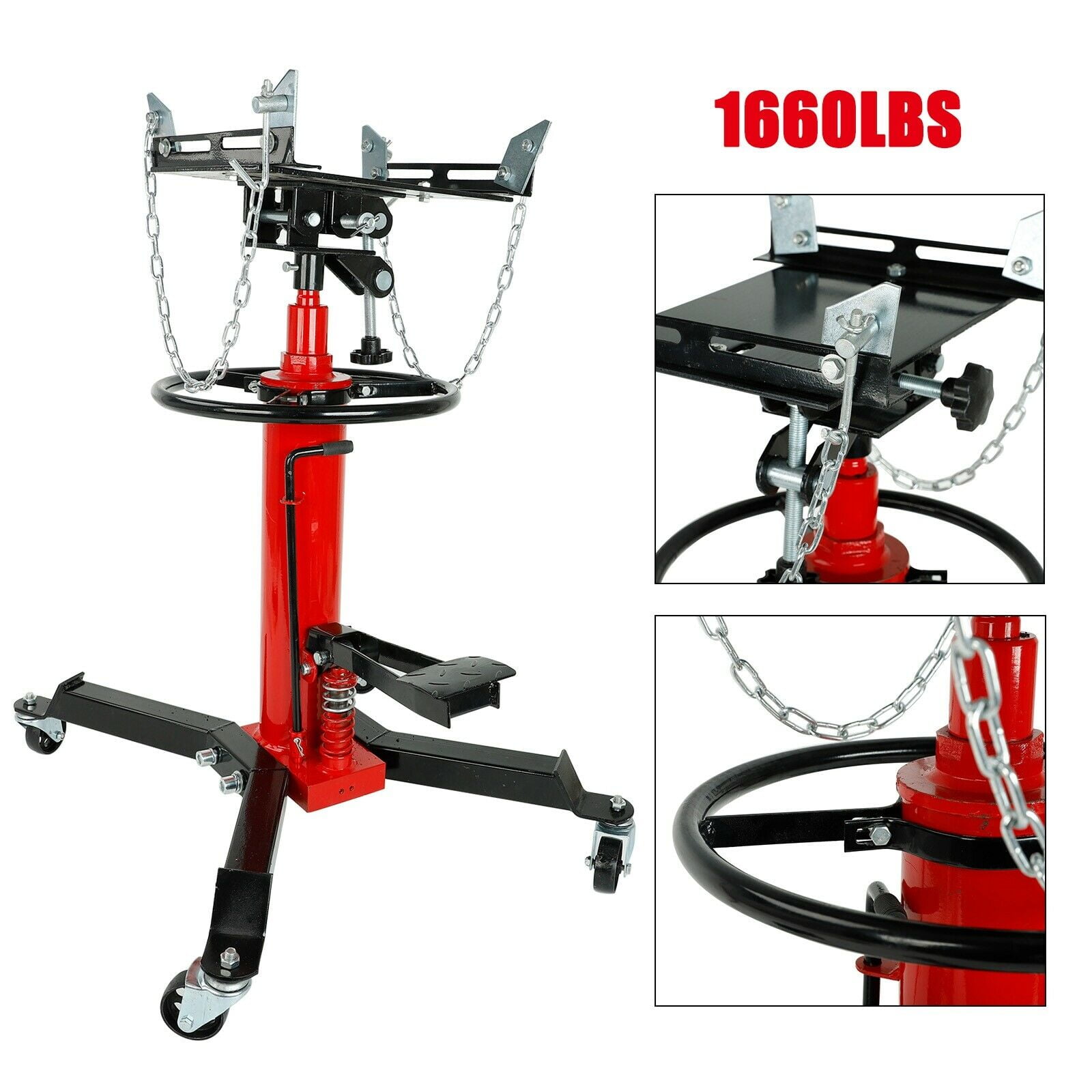 1500LBS  Transmission Jack 2 Stage Hydraulic w/ 360° for car lift auto lift 