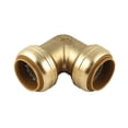 thumbnail image 1 of 1" Push Fit Brass 90 Degree Elbow, 1 of 1