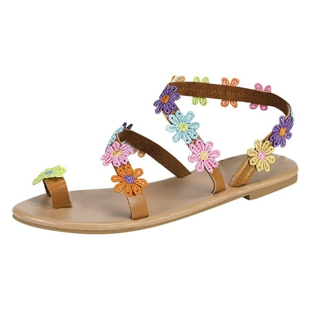 

Gzztg Womens Sandles Women S Casual Vacation Open Toe Pinch Flat Beach Sandals Women
