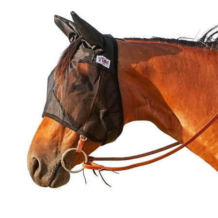 CASHEL Quiet Ride Mesh Mule Fly Mask with Ears Black Mule Weanling (QRMWSE)