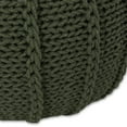thumbnail image 3 of Noble House Round Texture Fabric Pouf, Green, 3 of 5
