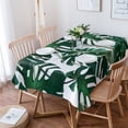 thumbnail image 2 of Tropical Jungle Leaves Monstera Green White Tablecloths Waterproof Kitchen Coffee Table For living Room Home Decor Dining Table, 2 of 7