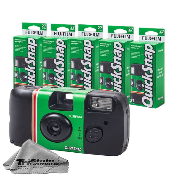 Fujifilm QuickSnap Flash 400 One-Time-Use Disposable Camera (5 Pack) Cleaning Kit