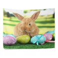 thumbnail image 2 of ABPHQTO Huevos de Pascua Tapiz de conejo Decoración de pared Sala de estar Tapices de dormitorio 150x200 cm, 2 of 4