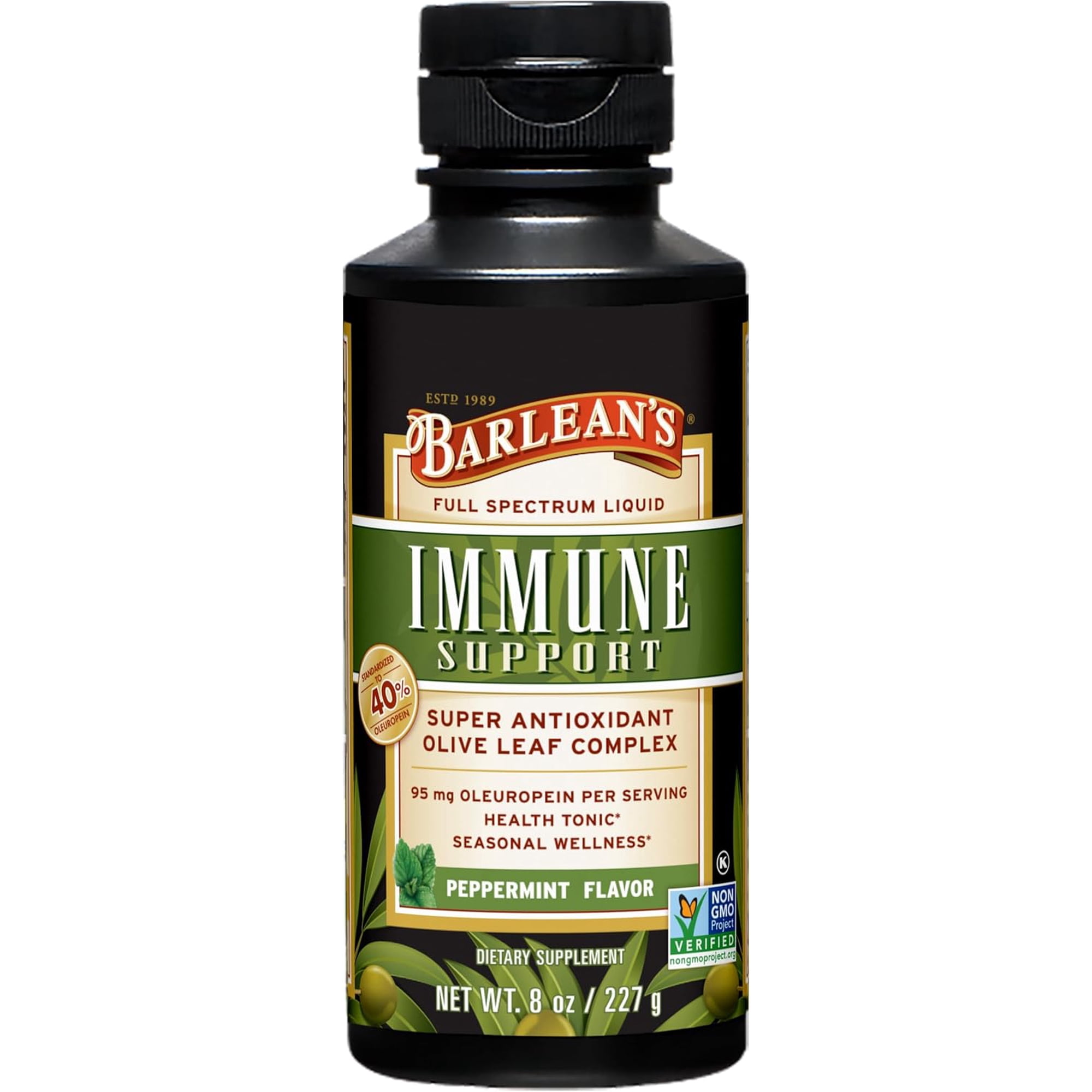 Barlean's Immune Support Peppermint 16 oz, Antioxidants, Wellness, Heart, Immune