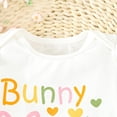 thumbnail image 6 of Youmylove Girls Easter Short Sleeve Letter Printed Romper Bodysuits Shorts Outfits Stylish Streetwear, 6 of 7