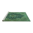 thumbnail image 2 of Ahgly Company Machine Washable Indoor Square Persian Turquoise Blue Traditional Area Rugs, 3' Square, 2 of 4