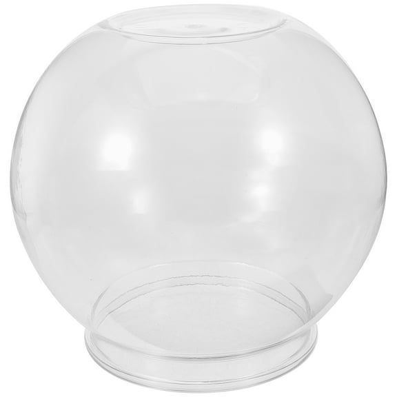 NIAIZEK Transparent Plastic Fish Bowl Portable Small Round Fish Tank for Outdoor Use
