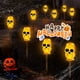 thumbnail image 2 of Estacas de calavera LED 3D para decoración de Halloween, luces solares y con pilas para camino de patio, porche, césped, decoración de jardín, 2 of 4