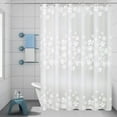 thumbnail image 4 of Cinvoph 47"x71" Semi-Transparent Bath Curtain Waterproof EVA Shower Curtain, Light Filtering Curtain for Bathroom, Simple Frosted Style Bath Decor, 4 of 8
