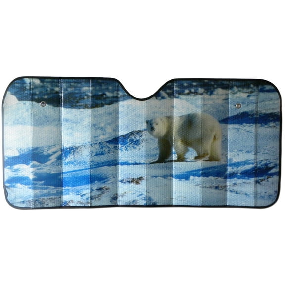 Designcovers Universal Windshield Sun shade Polar Bear 50"x 23", Will Fit Most Cars