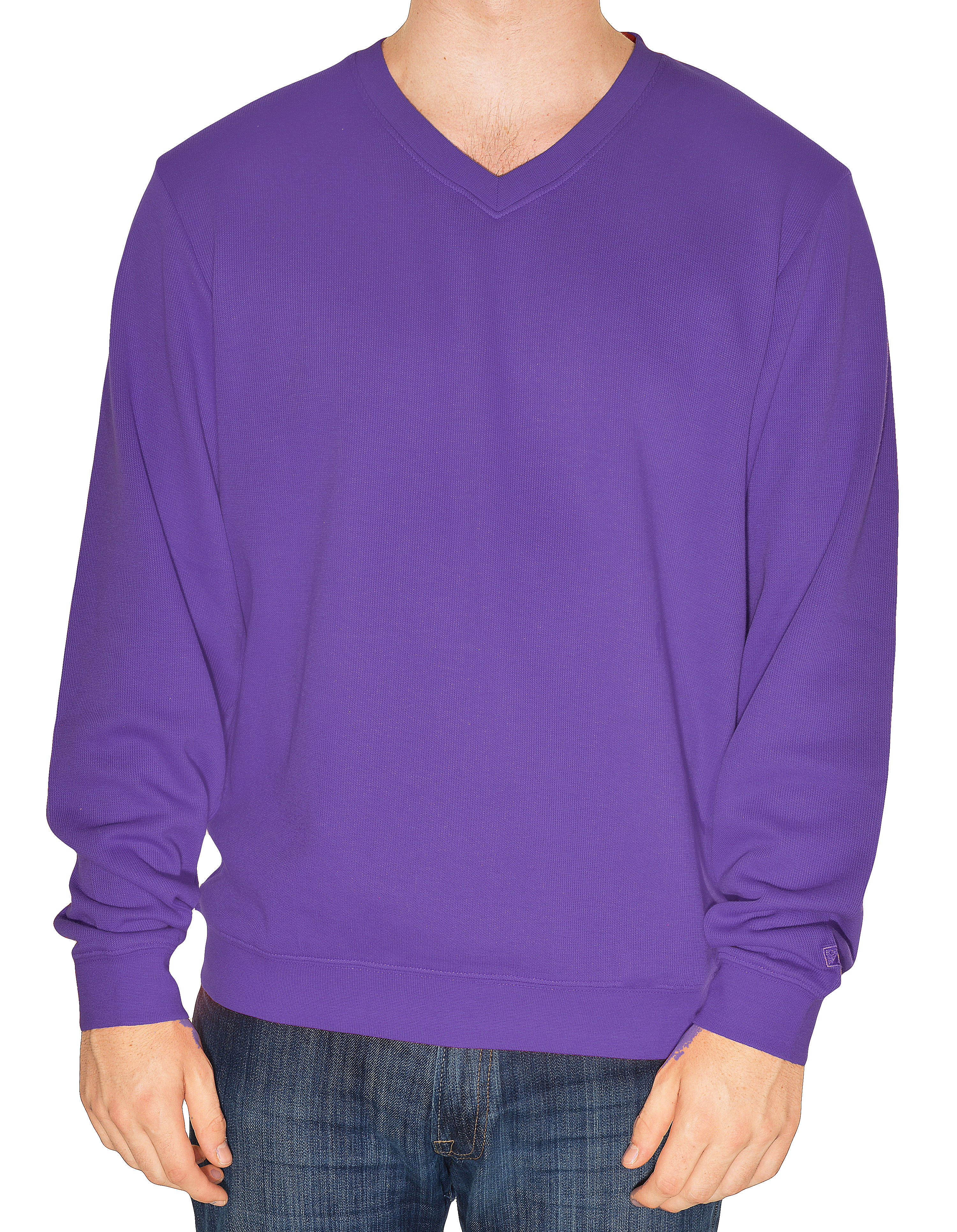 Cutter & Buck - Cutter & Buck Mens V-Neck Pullover Sweatshirt (Purple ...