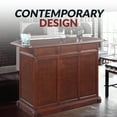 thumbnail image 7 of Hathaway Ridgeline Home Bar Set w/ Storage, 5-ft, Walnut Finish, 7 of 7