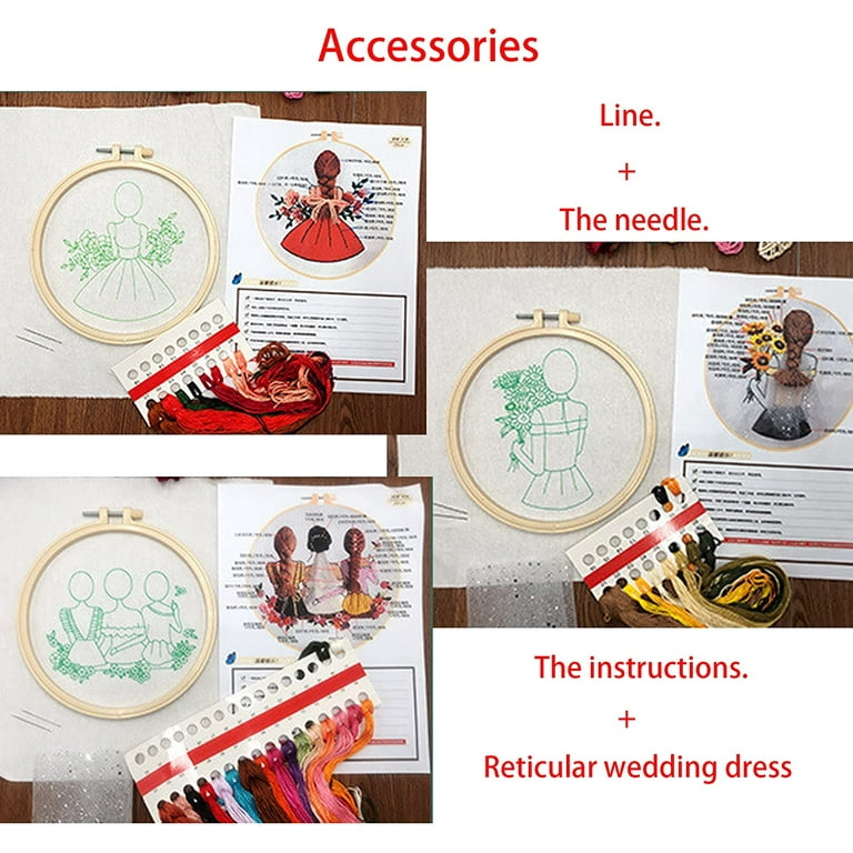  Starter Embroidery Kit for Adults Embroidery Starter Kit  Beginner Cross Stitch Kts for Adults Hand Embroidery Kit Women Craft Adult  Kits(Building 3P)