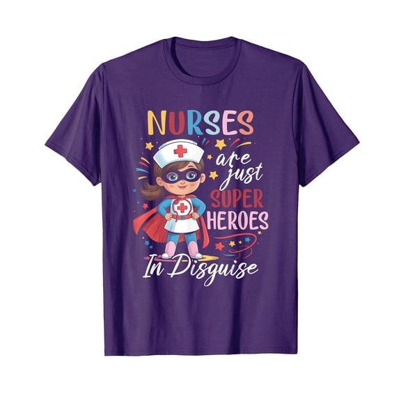 Inspirational Superhero Nurse Cartoon T-Shirt Healthcare Appreciation Gift